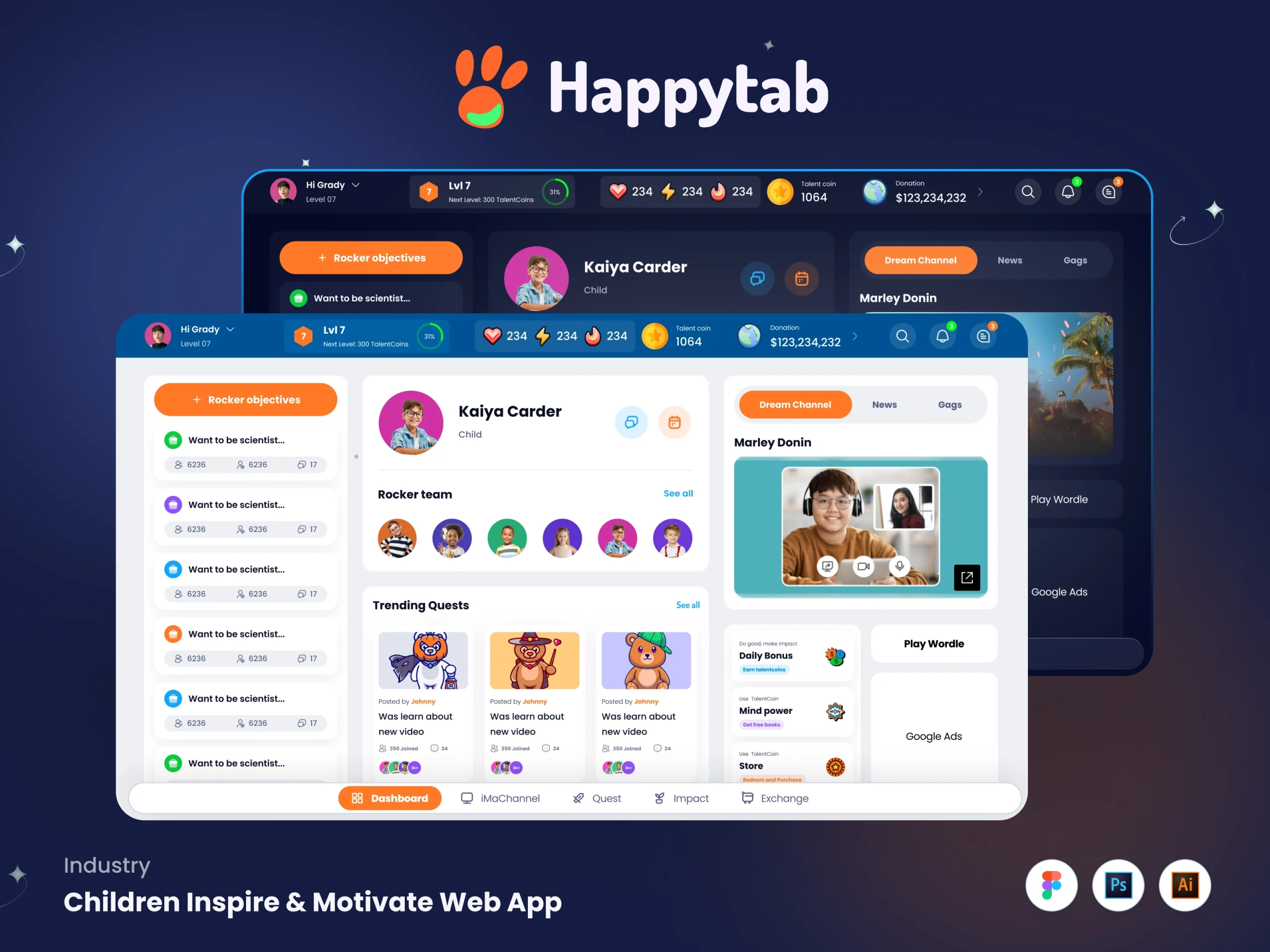 A GAMIFIED WEB APP FOR CHILD MOTIVATION 