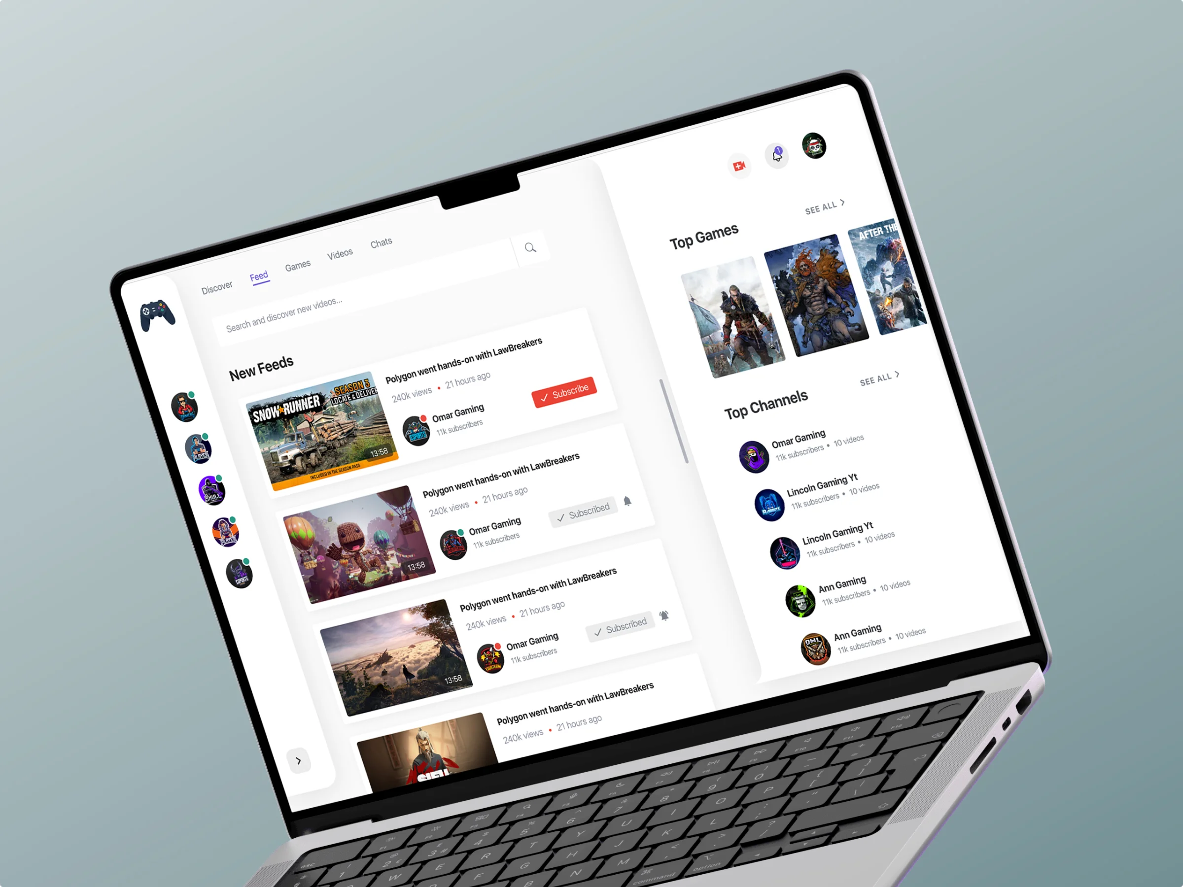 Glacier – Gamming web Application Store