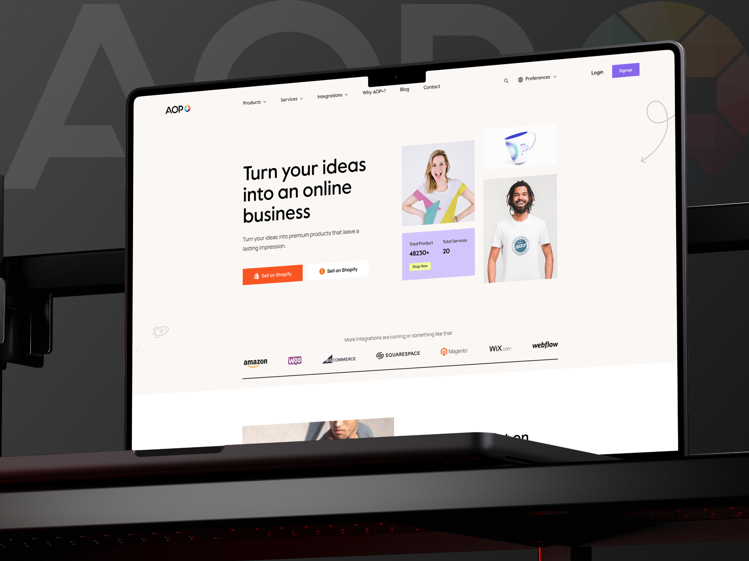 AOP+ | Print on Demand Service Website Design