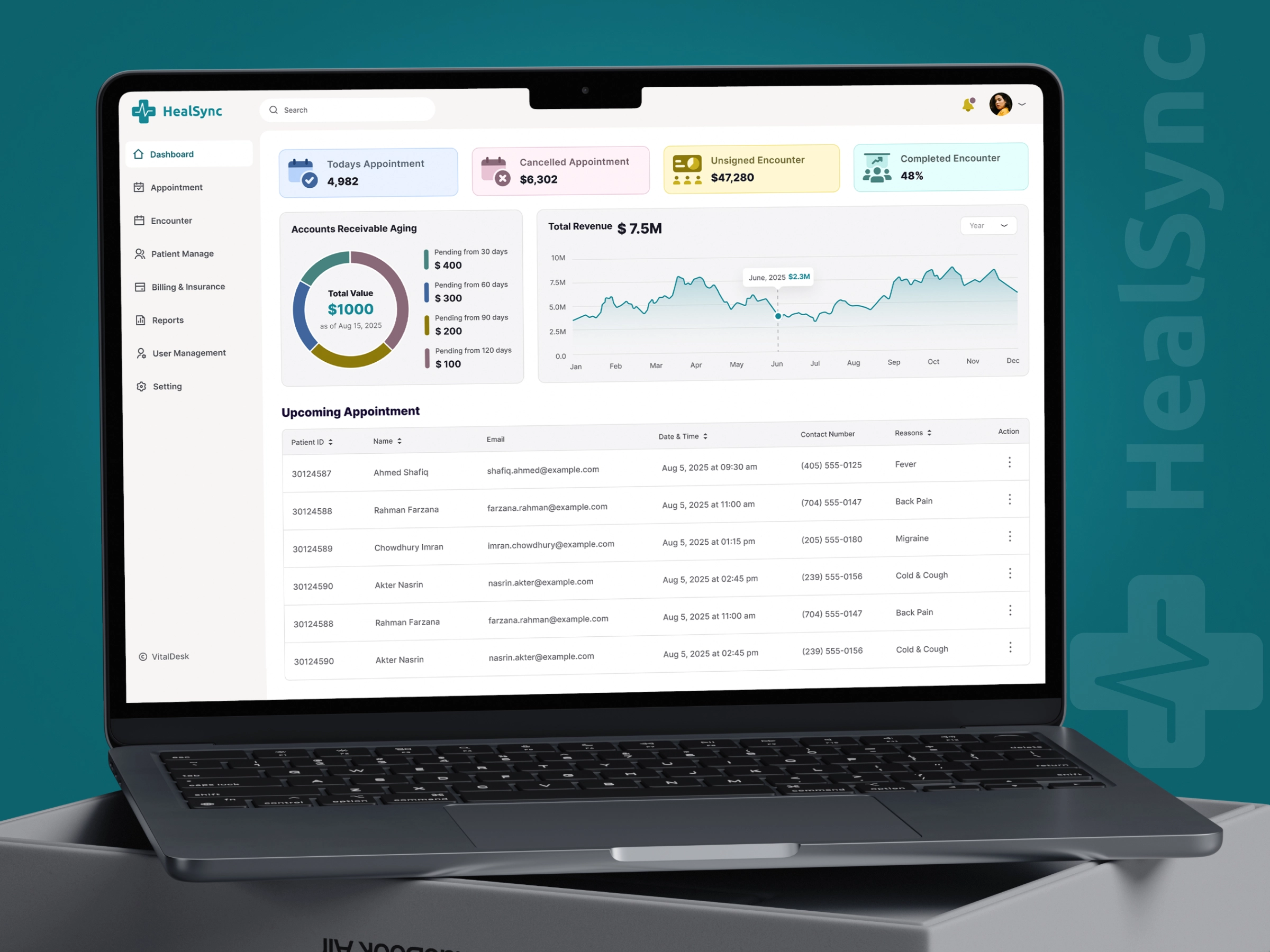 HealSync – Healthcare EMR Management System Design