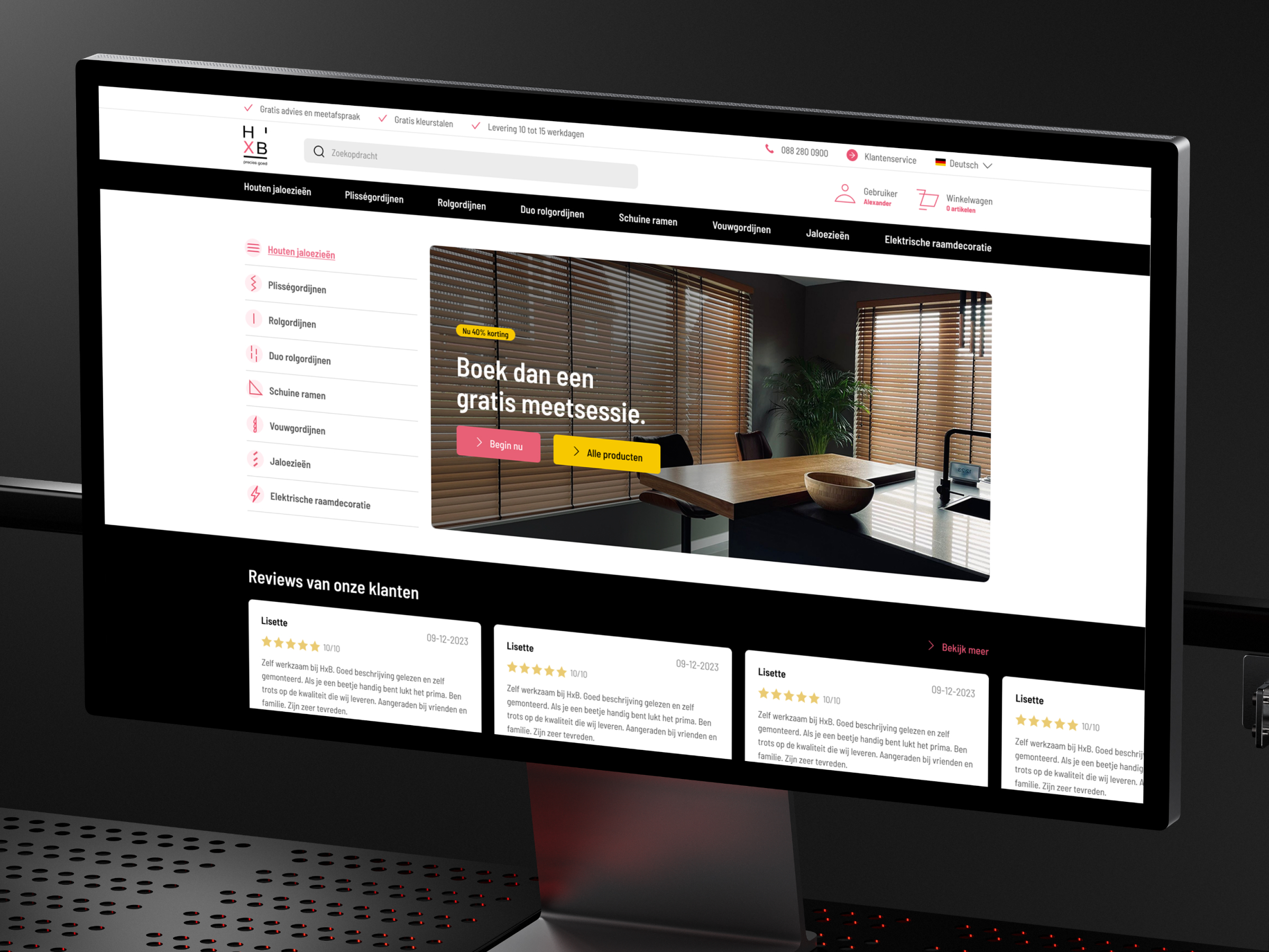 HxB | Custom Window Decoration E‑Commerce Website Design