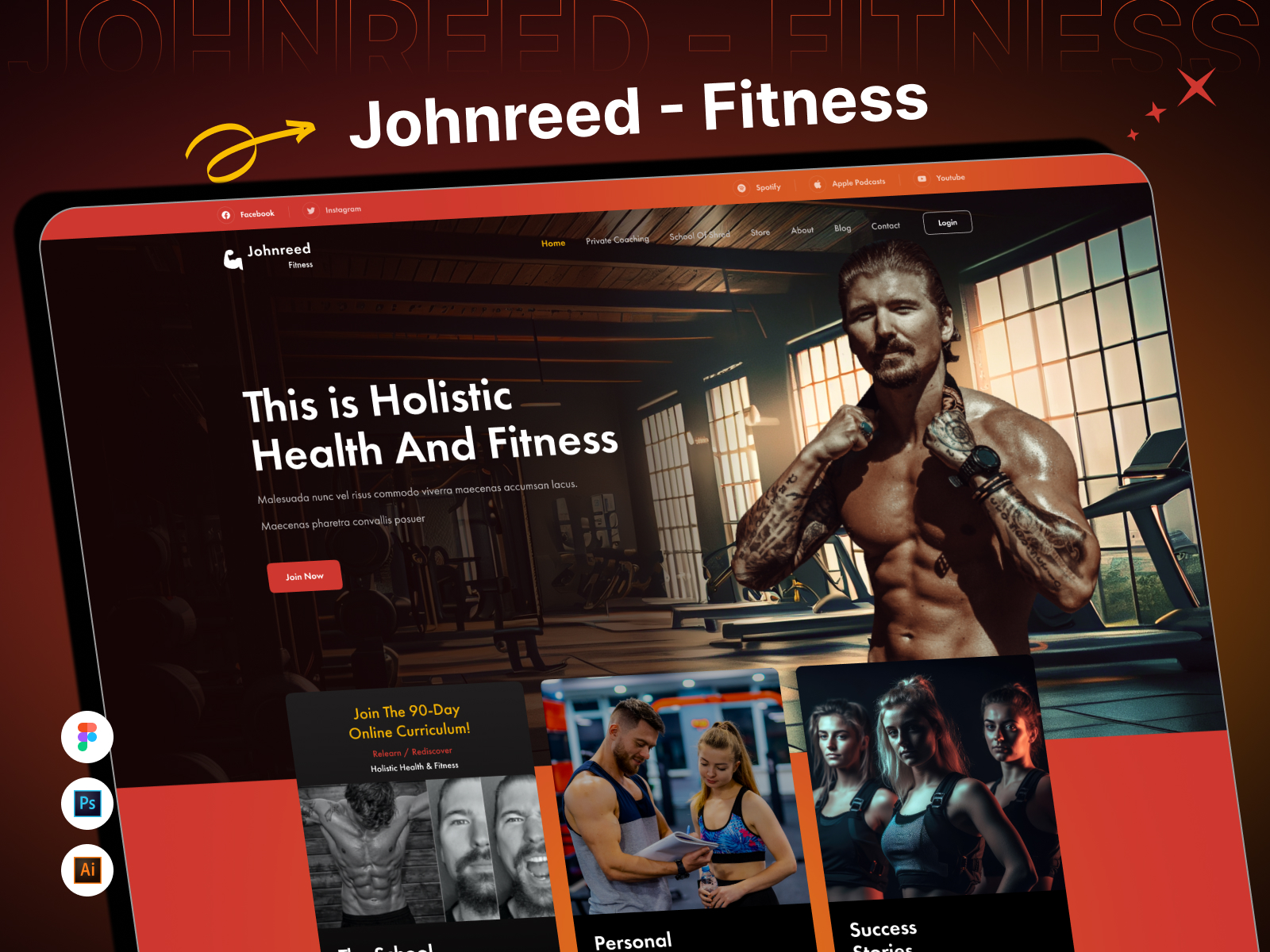 Fitness Website Design | Personal Training & Health Coaching | UI/UX