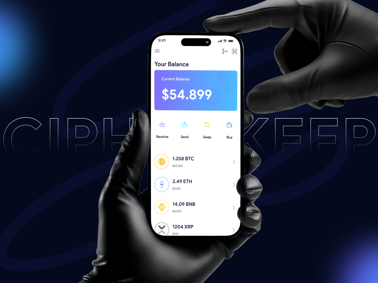 CipherKeep | Crypto Wallet Mobile App Design | Secure Digital Asset Management
