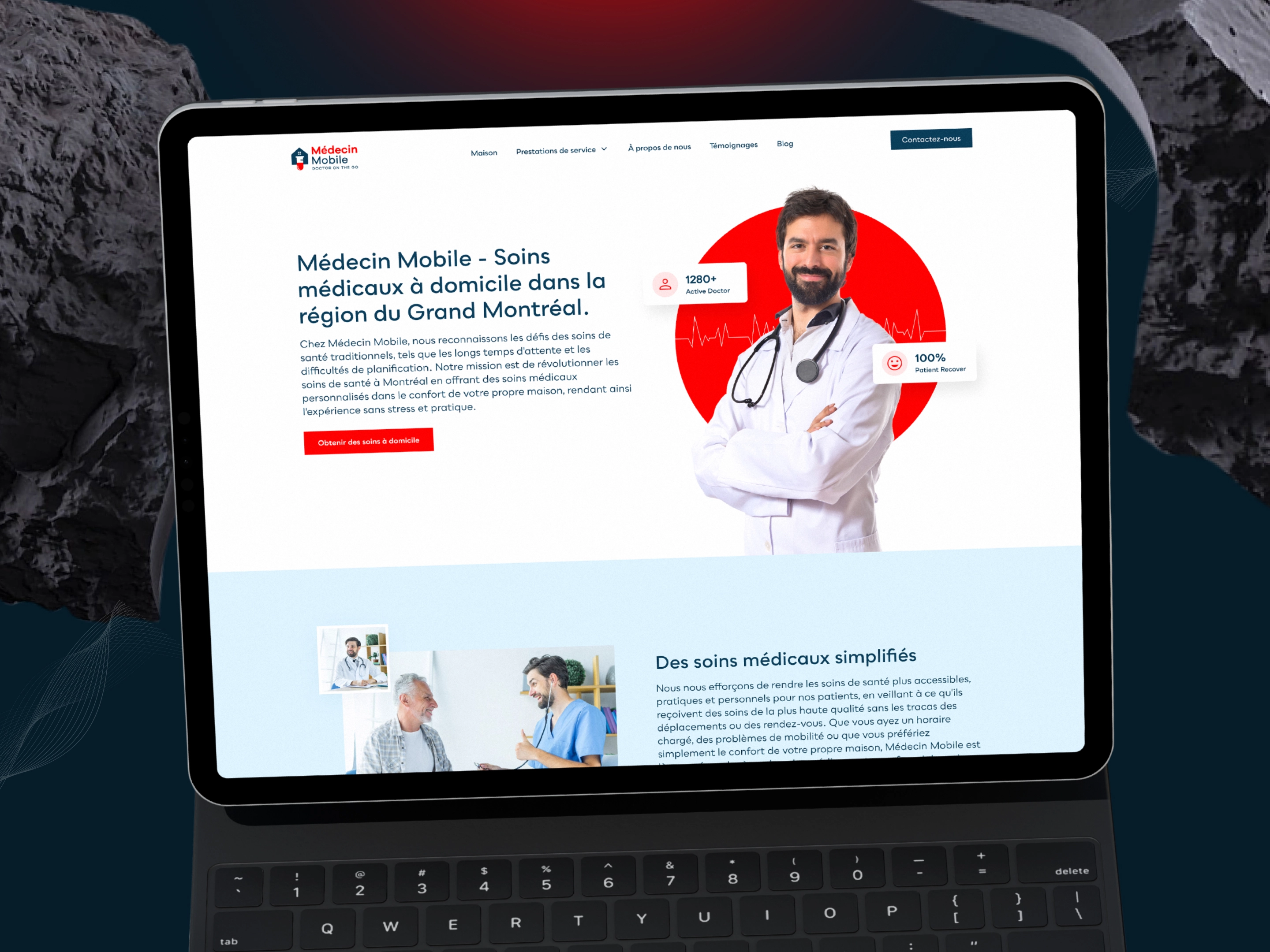 Médecin Mobile – Home Medical Care Website Design