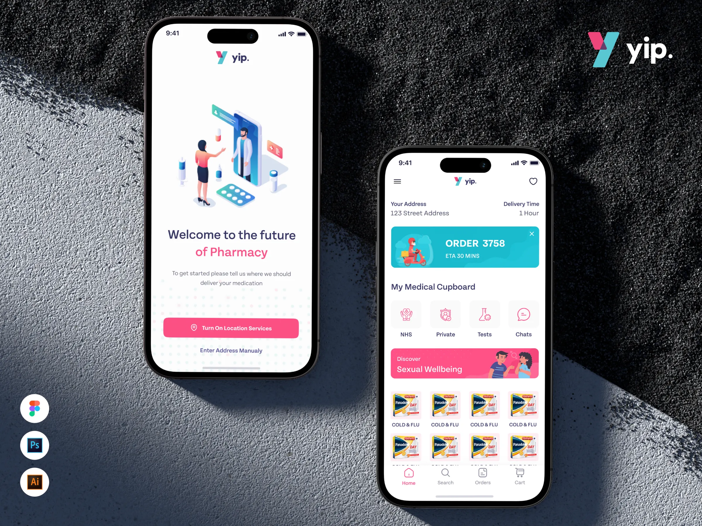 YIP – Medical and Pharmacy Mobile App Design