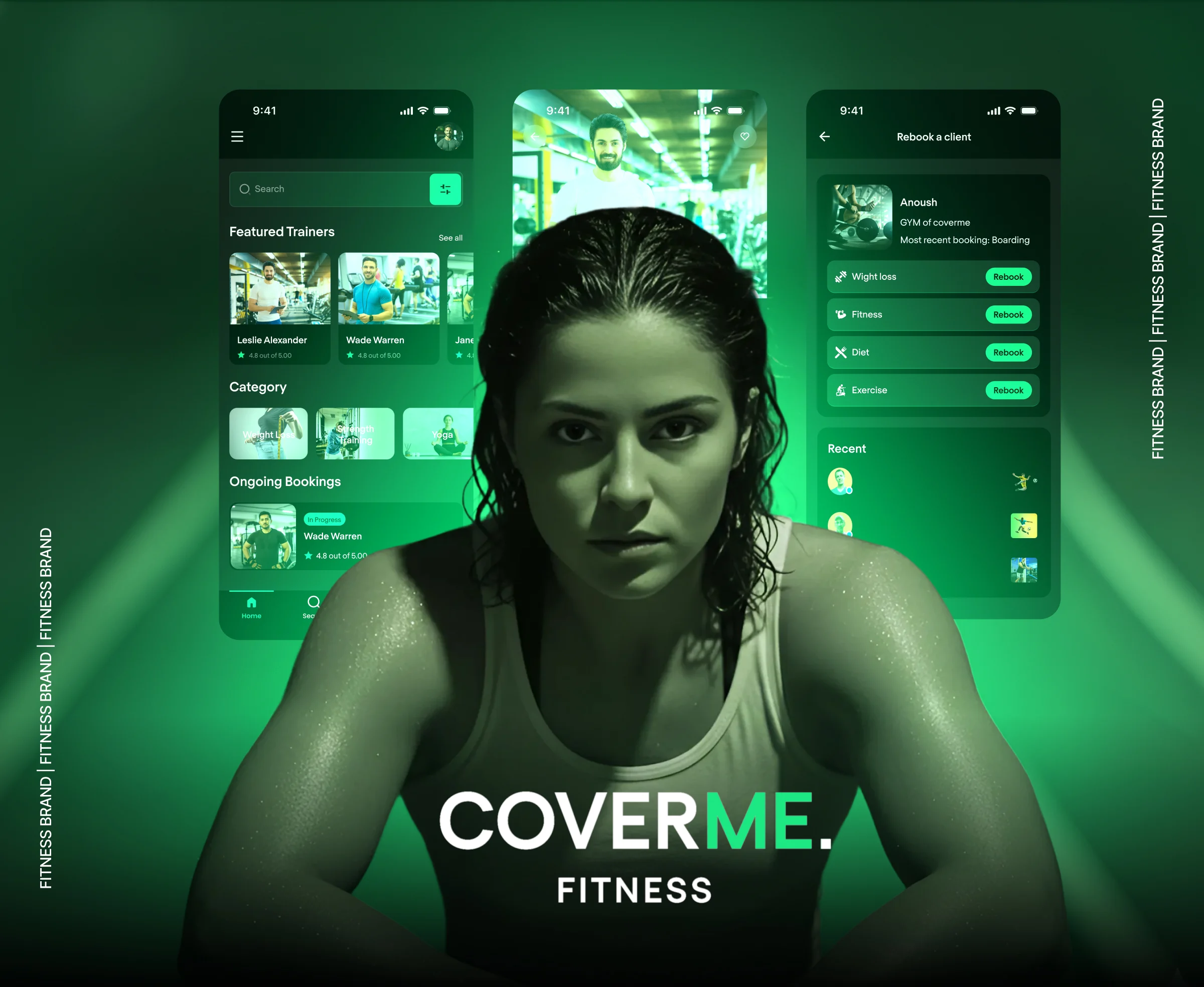Coverme | Fitness Mobile App UI/UX Design | Workout & Health Tracking