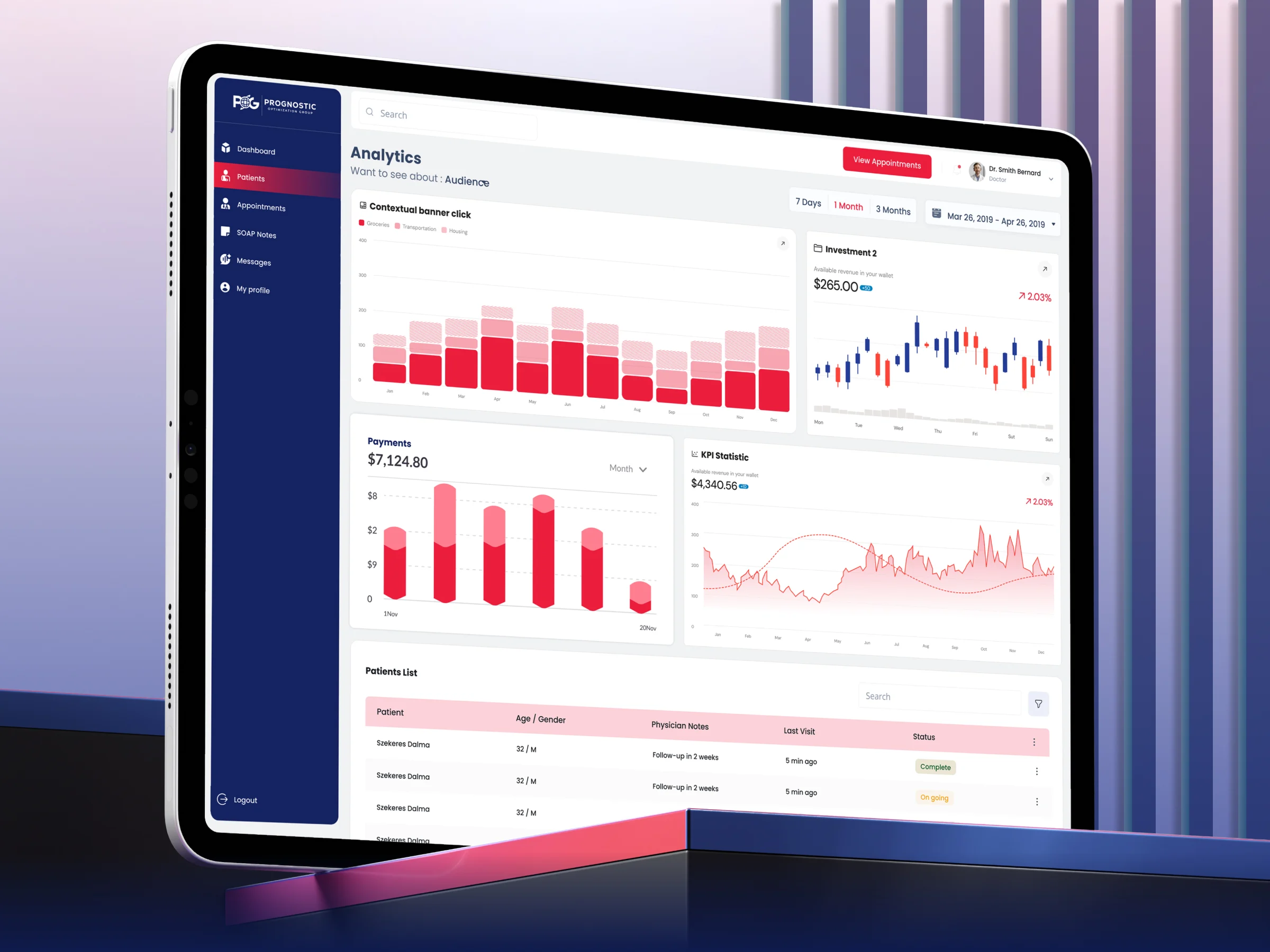 Prognostic optimization group web app