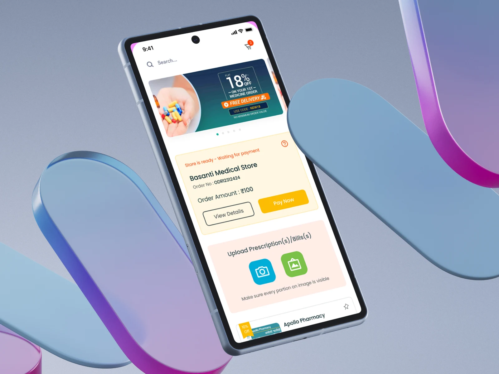 Meds Delivery – Pharmacy App Design
