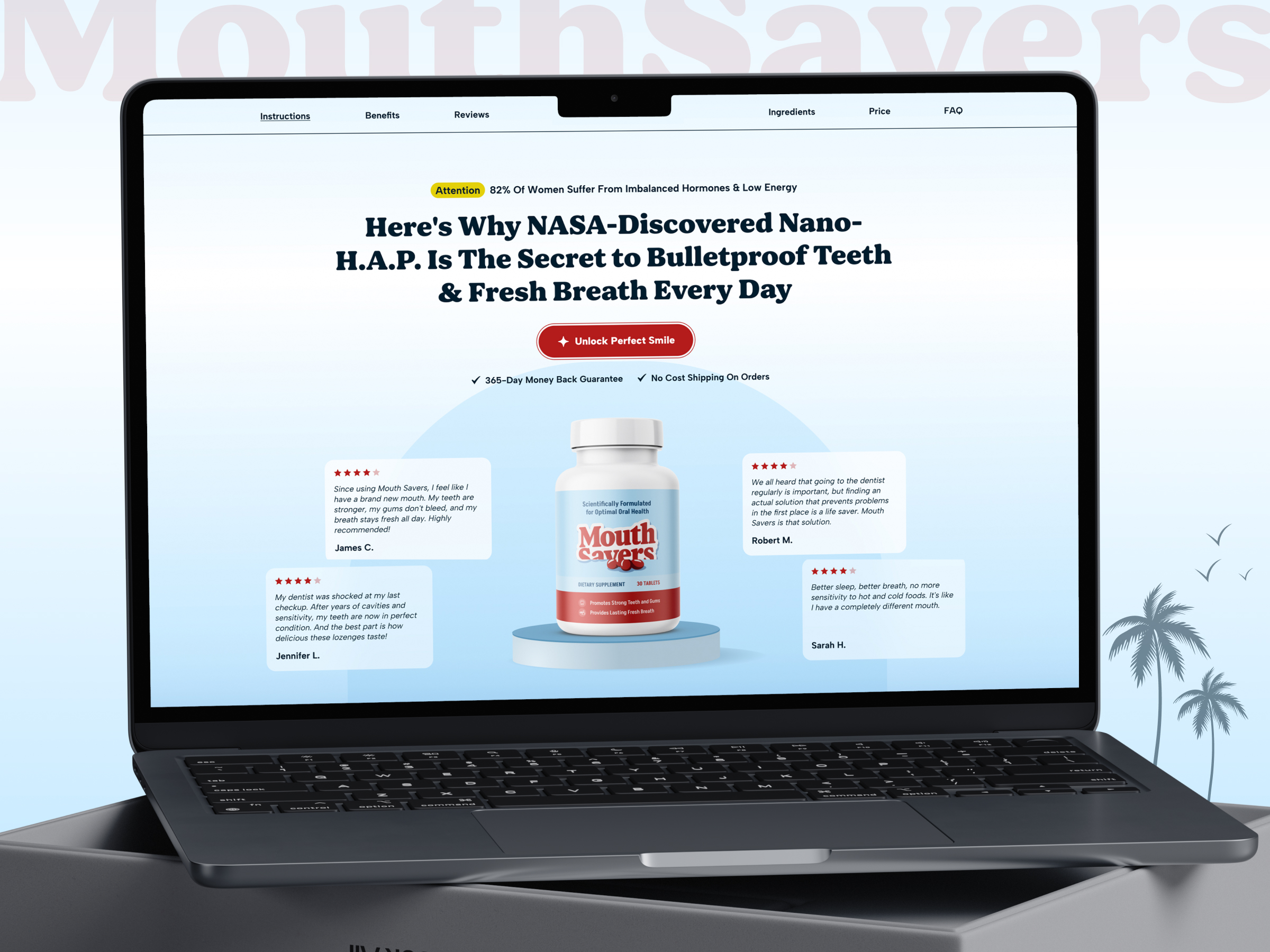 Mouth Savers | Sales Landing Page | Dental Health Supplement