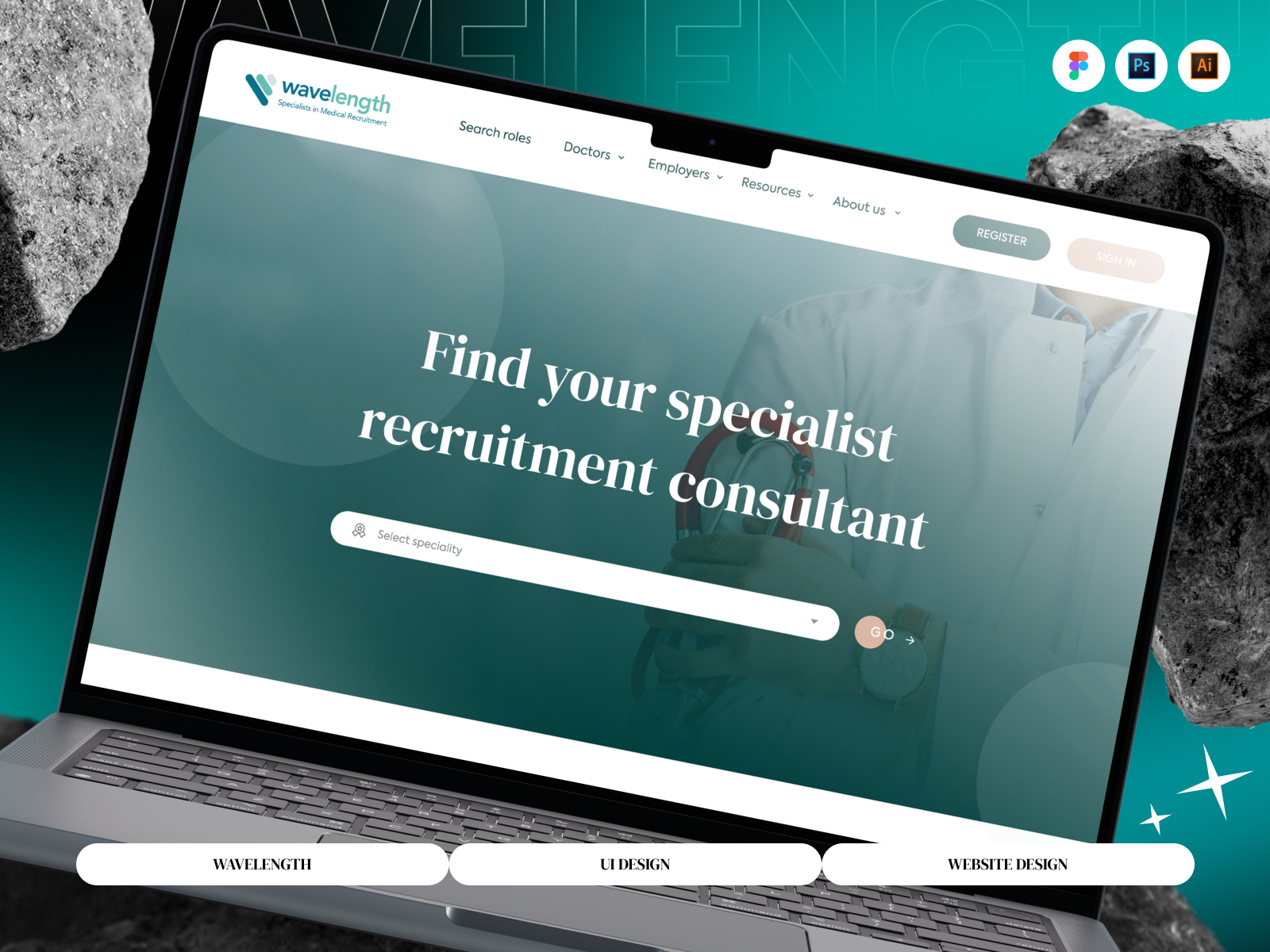 Wavelength | Medical Recruitment Platform UI/UX | Healthcare Web Design