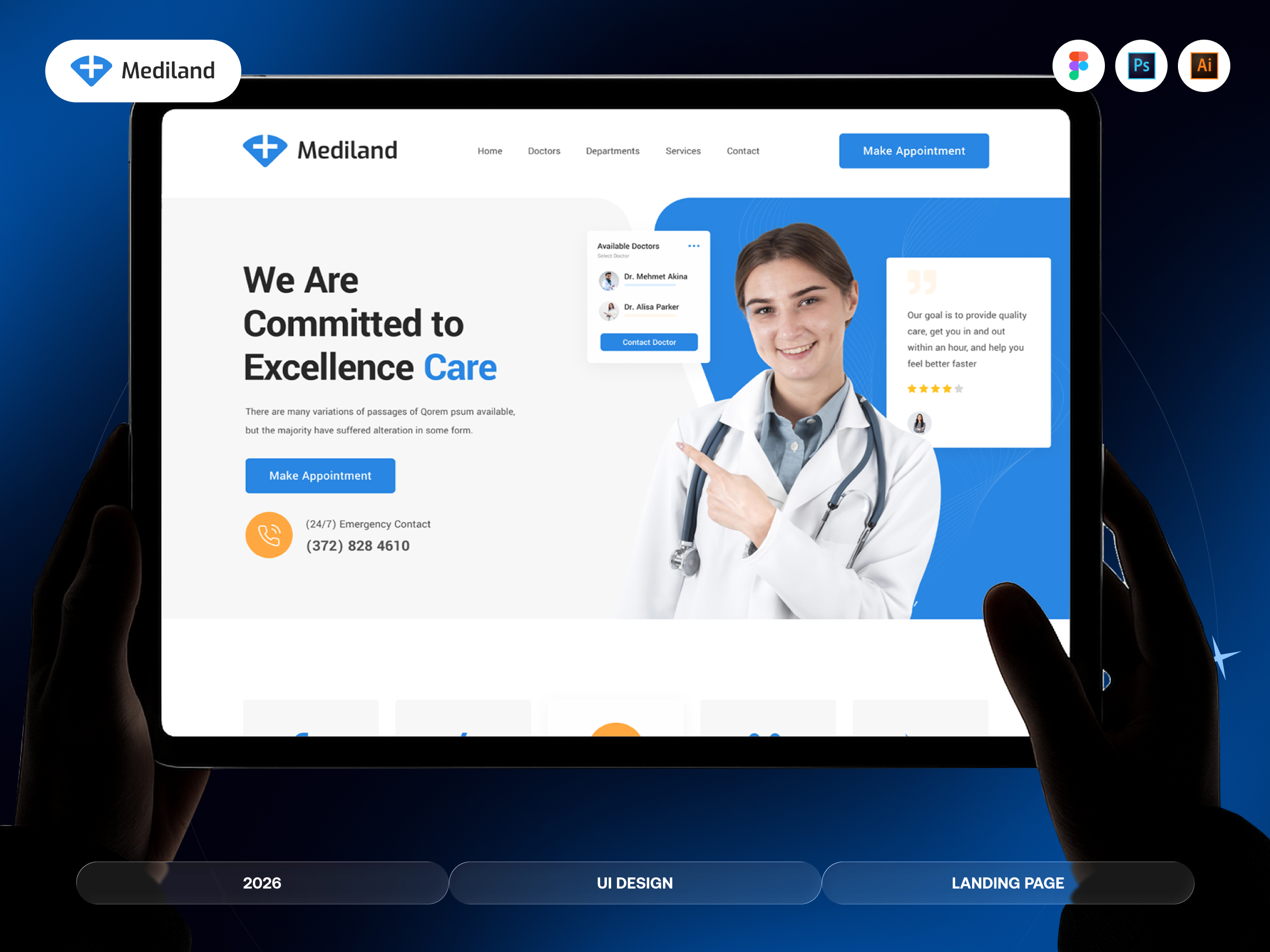 Mediland – Healthcare & Medical Landing Page Design